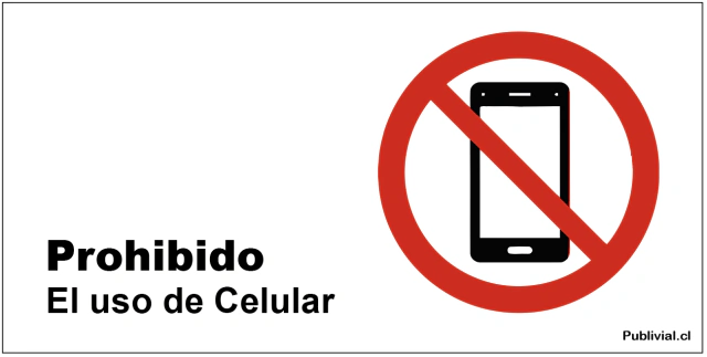 Prohibido el uso de celular