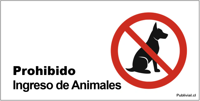 Prohibido Ingreso de Animales