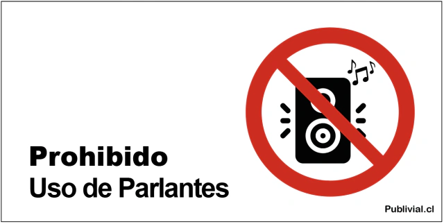 Prohibido uso de parlantes