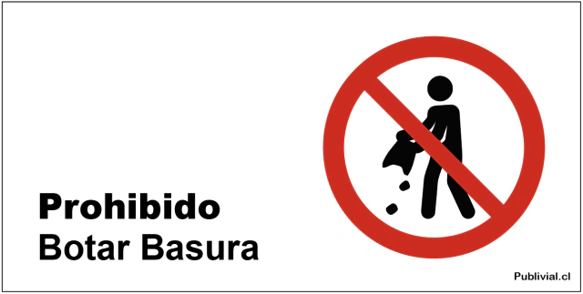 Prohibido botar basura