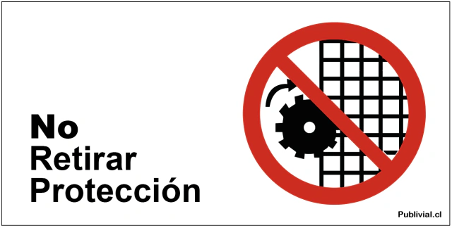 Prohibido retirar protección